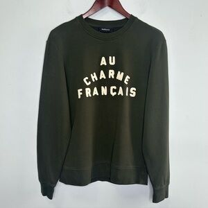 Balibaris Men’s Green Pullover Crew Neck 100% Cotton Legend Sweatshirt Size M